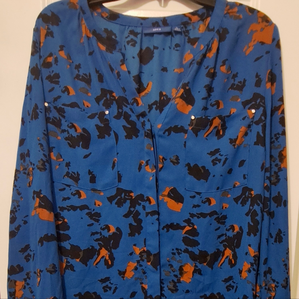 Blue Pattern Blouse